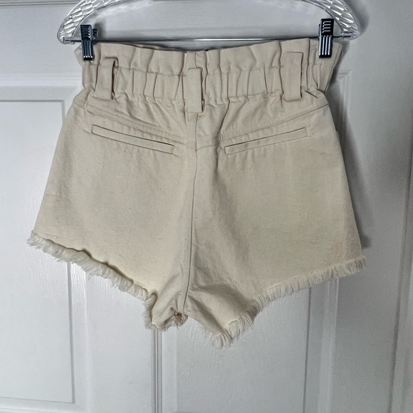 Sea New York Cream Cotton Denim Cutoff Phillipa Shorts Sz 4 - Picture 4 of 9